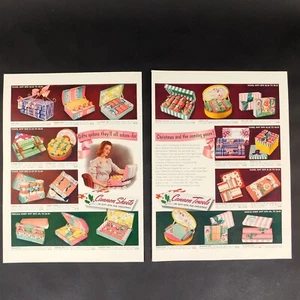 Christmas Vintage Print Ad Cannon Towels Sheet Double Page December 1940 - Picture 1 of 7