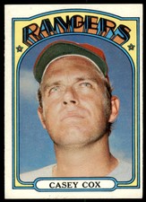 1972 Topps Casey Cox  FILLER Texas Rangers #231