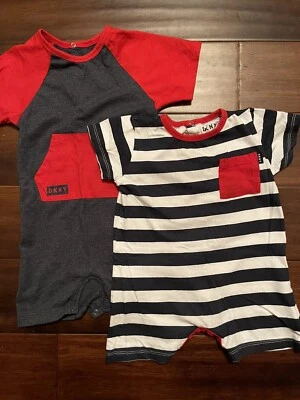 DKNY Toddlers Bodysuits Pack Of 2-Size 24 months- Red, White, And Blue Bodysuit - Image 1 of 4