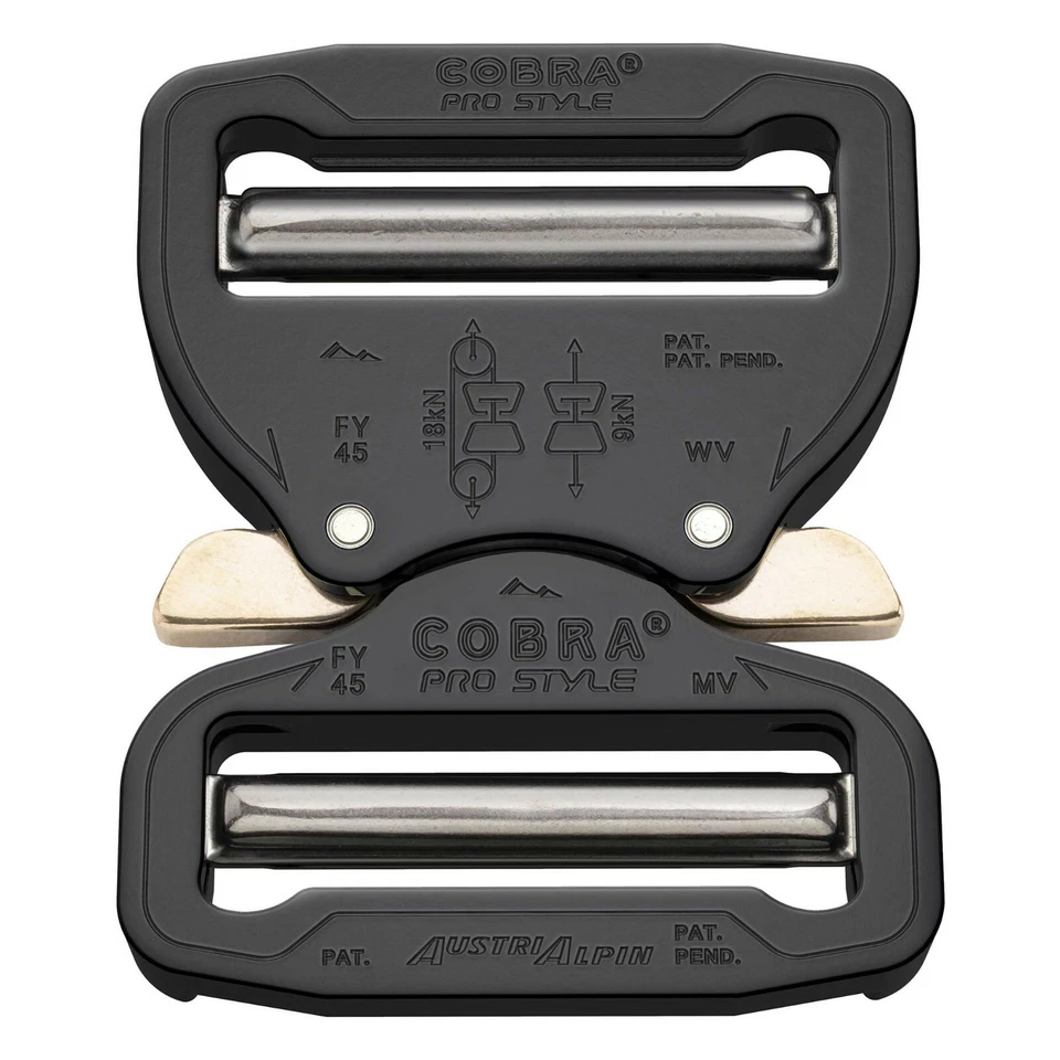 AustriAlpin 45mm Male + Female Adjustable Black Cobra Buckle XL Ears- FY45KVV-XL - image 1 of 1