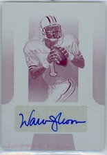 2016 Prime Signatures Warren Moon Auto 1/1 Magenta Printing Plate Oilers