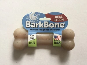 Bark Bone Pet Qwerks Toys Dog Chew Made With Real Bacon Made In USA - Picture 1 of 2