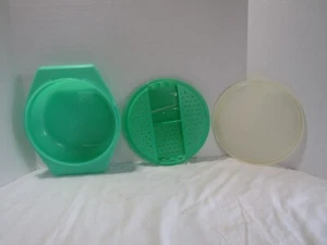 VTG TUPPERWARE GRATER, BOWL & SEAL GREEN/SHEER - Picture 1 of 7