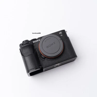  For Sony A7C2 A7CR Camera Half Case Leather Insert A7CII Cover Kontice Handmade - Image 1 of 4