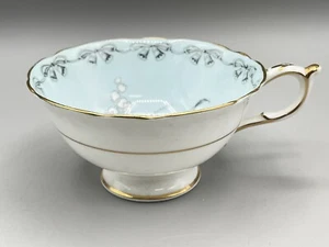 PARAGON TEACUP "TO THE BRIDE" TEACUP LILY OF THE VALLEY CYAN BLUE - Picture 1 of 6