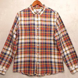 Camisa Estilo Benetton para Hombre Mangas Largas con Botones Talla Grande/Multicolor/Lino-Algodón - Imagen 1 de 10