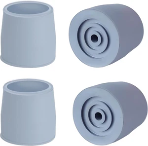 4 Pack 1 1/8 Inch Walker Tips Commode Tips Heavy Duty Crutch Tips Replacement Ru - Picture 1 of 12