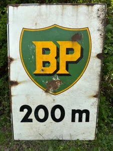 Blechschild Werbung Tankstelle BP Zustand siehe Bild - Bild 1 von 2