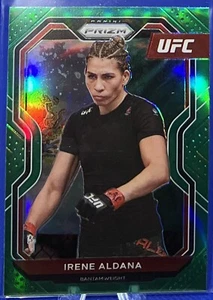 IRENE ALDANA 2021 Panini PrIzm UFC Green Prizm Refractor SP - Picture 1 of 2