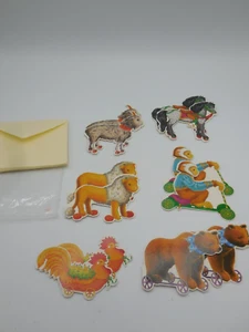 Old-Fashioned Pull-Toy 12 Gift Note Cards & Envelopes Shackman 1991 - Picture 1 of 5
