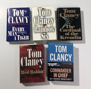 Lot Of 5 Tom Clancy Hardback Books - Picture 1 of 6