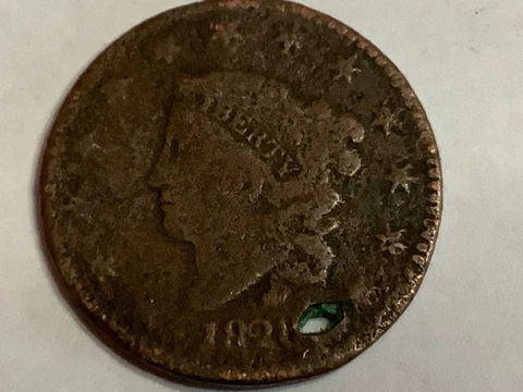 1828. Coronet Head Large Cent 100% Copper Cover