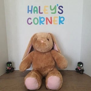 Build a Bear Tan & Pink Bunny Rabbit Stuffed Animal Plush BAB Paw Patch - EUC - Picture 1 of 6