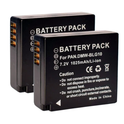 2x Batería 1025mAh Para Panasonic Lumix DC-TZ90 DC-TZ95 DMW-BLE9 E DMW-BLG10 E Foto 1 de 4