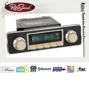 "RETROSOUND ""MOTOR-6" DAB+ Juego Completo "Marfil" RSD-IVORY-6 con Accesorios Radio Coche - Imagen 1 de 9