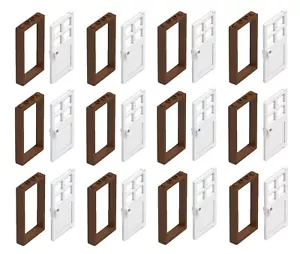☀️NEW LEGO X12 Reddish Brown Door Frame 1x4x6 City Building w/ White Door Bulk - Picture 1 of 3