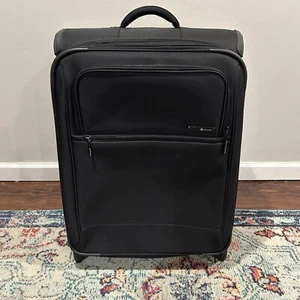Delsey Helium Rolling Suitcase 18" Soft Sided Luggage w/ Handle Black A2 - Picture 1 of 23