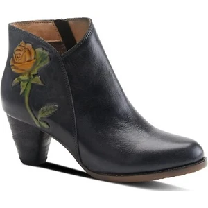 L'Artiste by Spring Step Womens Eyecatching Leather Bootie - Black, 35M NEW - Picture 1 of 7