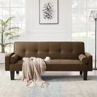 Medieval love seat sofa Convertible Sleeper Loveseat with 2 Pillows and Arm
