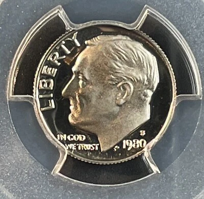 1980 S 10¢ Roosevelt Dime PR70 DCAM PCGS - Image 1 of 4