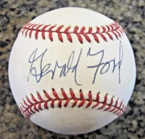 President GERALD FORD single signed ONL Coleman Baseball PSA - Picture 1 of 7