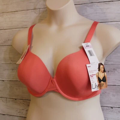 Sujetador con aros figura completa para mujer Lilyette talla grande 40D coral Foto 1 de 4