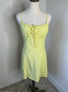 Cider Womens Size Medium Sundress Yellow Blue Side Zip Adjustable Straps NWT - Picture 1 of 11