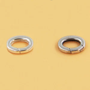 Cierre redondo ovalado de langosta de plata de ley 925 hágalo usted mismo pulsera collar conector - Imagen 1 de 19
