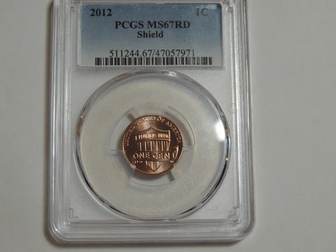 2012  Lincoln Cent PCGS MS67RD Penny Cover