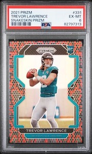 2021 Panini Prizm Trevor Lawrence Snakeskin Prizm #331 SSP Rookie RC Jaguars