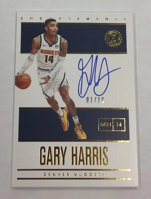 Tarjeta autógrafa Gary Harris 2019-20 recubierta FOTL Nuggets No.EN-GHS #01/10 Foto 1 de 3