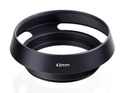 43mm Metal Tilted Vented Lens Hood for Cameras & Lenses 43mm Thread - UK SELLER - Image 1 of 3