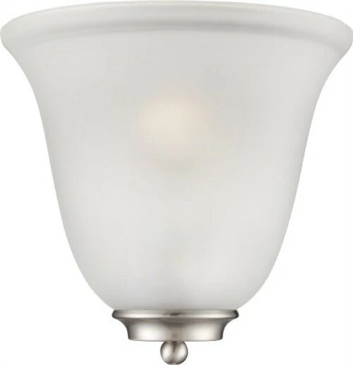 Nuvo Lighting 60/5377 Empire 1 Light Wall Sconce Brushed Nickel With Frosted Glass