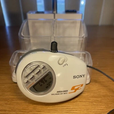 Sony Walkman SRF-M85V W/Clip & Sony MDR-W014 Headphones AM/FM/Weather Mega Bass - Image 1 of 4