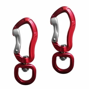 2pcs Swivel Carabiner Clip 360° Rotatable Spinner Carabiner Bent-gate Carabiner - Picture 1 of 14