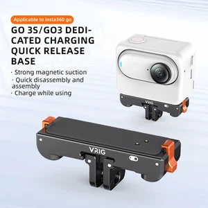 Quick Release Mount VRIG Magnetic Action Camera Adapter For Insta 360 GO 3/3S - Picture 1 of 25