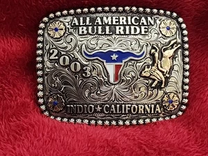 Rodeo Bullriding X~Treme Champion Trophy Buckle☆Indio California☆2003☆Selten☆795 - Bild 1 von 15