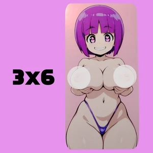 Anime Sexy Waifu Ahegao Glossy Vinyl Ecchi Lewd Decal 6 Inch Waterproof Sticker - Picture 1 of 2
