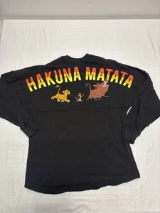 Disney Spirit Jersey Adult Small Black Lion King Hakuna Matata Timon Pumba Simba - Picture 1 of 10