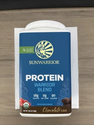 Sunwarrior Protein Powder Chocolate Plant Based Warrior Blend Exp 6/2027 1.65LBS - Image 1 of 4