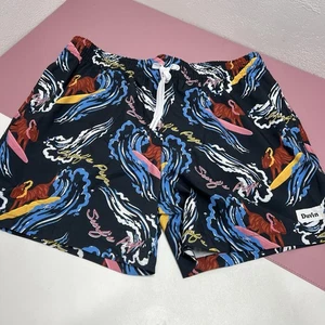 Duvin pantaloncino da bagno uomo fodera in rete surf cucciolo cani stampa grande - Foto 1 di 8