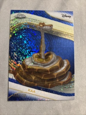 2025 Topps Chrome Disney KAA /150 Blue Mini Diamond Refractor Jungle Book SP - Image 1 of 2