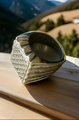 💎Handmade 925 Silver Ring w/40 African SI Diamonds Pavé Set – Certified💎 - Image 1 of 4