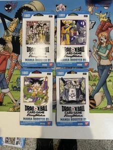 4x Dragonball Fusion World SB01 Sleeved Manga Booster Packs Full Art Set Neu - Bild 1 von 2