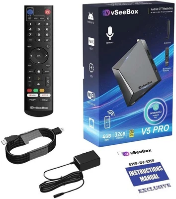 VSeeBox V5 Pro 32GB and 8K Ultra HD - Brand New, Fast Free Shipping - Image 1 of 4