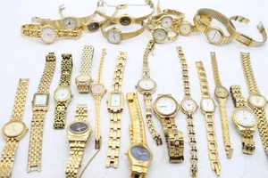 F x25 Vintage Ladies Quartz Wristwatches Inc Gold Tone Etc - Picture 1 of 13