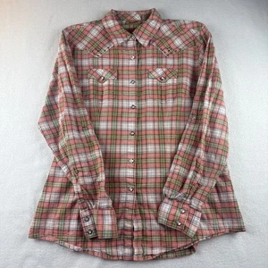 Blusa para mujer Wrangler manga larga a cuadros con tachuelas delanteras talla grande - Imagen 1 de 12