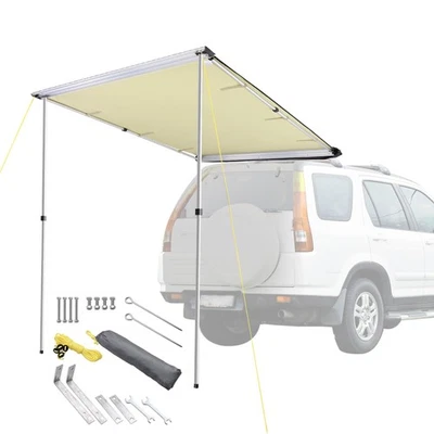 Toldo lateral para automóvil 4,6x6,6' tienda parasol SUV camping al aire libre viaje beige Foto 1 de 4