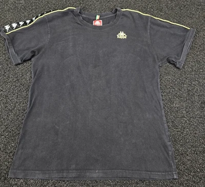 Camiseta DE COLECCIÓN KAPPA Grande Negra Bordada B-Boy Hip Hop Foto 1 de 4