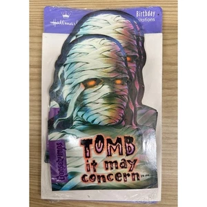 Vintage 90s Hallmark Goosebumps Mummy Halloween Invitations  - Picture 1 of 2